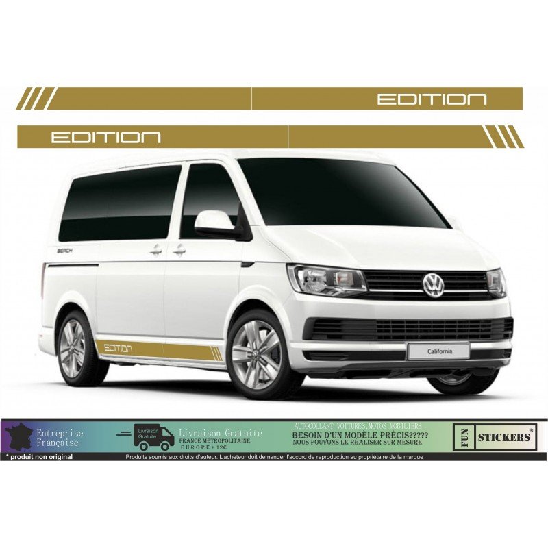 VW Transporter T5/T6 Edition side skirt decals – short wheelbase and L2